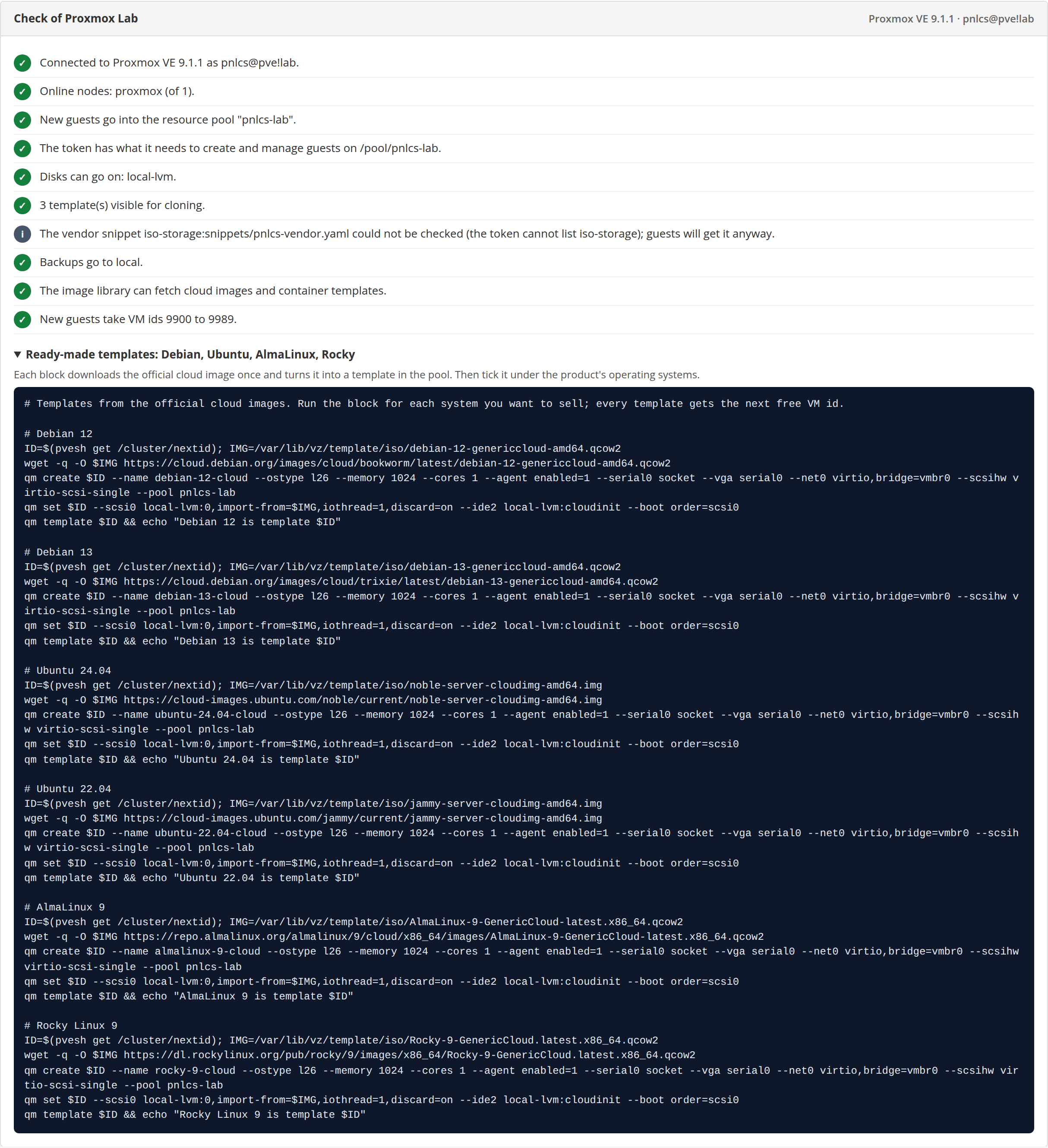 The Test report